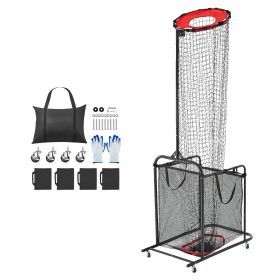 Volleyball Setter Training Equipment, Angle and Height Adjustable Volleyball Trainer, Portable Practice Net with Cart, Wheels, Carrying Bag