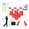 Backyard Golf Game, 6 Hole Golf Course, Golf Game Practice Games, Golf Chipping Game for Family, Adults and Kids
