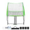 Volleyball Training Net System, Freely Height-Adjustable Practice Equipment with Ball Return, 8x11ft Portable Net Station