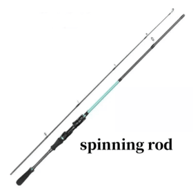 Lure Fishing Rod 180 Cm/6 Ft Carbon Fiber Casting Spinning Rod 2 Section Pole Bass