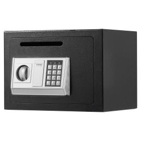 VEVOR 0.6 Cubic Feet Drop Safe, Drop Slot Safe Box with Password and Turn Knob, Heavy Duty Compact Cash Depository Box with a Front Lock Slot for