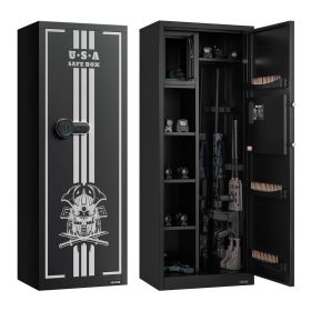 VEVOR 4 Gun Safe, Long Gun Cabinet for Rifles and Pistols, Quick Access Rifle Safe with 3 Ammo Slots and 2 Adjustable Racks