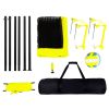 Outdoor Portable Volleyball Net System, Adjustable Height Steel Poles, Professional Volleyball Set with PVC Volleyball, Pump, Carrying Bag