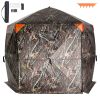 Hunting Blind, 288Ã‚Â° See Through Ground Blind, 6-7 Person Pop Up Deer Blind for Hunting with Carrying Bag, Portable Resilient Hunting Tent
