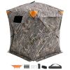 Hunting Blind, 270Ã‚Â° Ground Blind, 1-2 Person Pop Up Deer Blind for Hunting with Carrying Bag, Portable Resilient Hunting Tent
