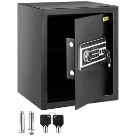 VEVOR Safe Box, 1.7 CU.FT Fingerprint Safe Box for Money with 2 Keys & Digital Keypad, Q235 Steel Safe Box for Storing Cash, Jewelry, Pistols