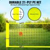 Outdoor Portable Volleyball Net System, Adjustable Height Steel Poles, Professional Volleyball Set with PVC Volleyball, Pump, Carrying Bag