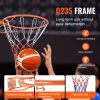 Basketball Rim, Wall Door Mounted Basketball Hoop, Heavy Duty Q235 Basketball Flex Rim Goal Replacement with Net