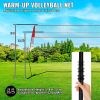 Freestanding Volleyball Training Net for Indoor or Outdoor Use, Adjustable Height Portable Net System with Carrying Bag
