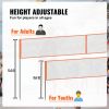 4-Way Volleyball Net, Adjustable Height Badminton Net Set for Backyard Beach Lawn, Outdoor Portable Volleyball Net with Carrying Bag