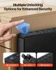 Gun Safe, Slider Handgun Gun Safe with Fingerprint/Password/Key, 3-Way Quick Access Firearm Case Box with Lighting for 1 Pistol & Magazine