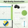 32'x3' Heavy-Duty Volleyball Net Set - 3-Level Adjustable Poles, Anti-Sag Winch, All-Inclusive Accessories