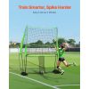 Volleyball Training Net System, Freely Height-Adjustable Practice Equipment with Ball Return, 8x11ft Portable Net Station