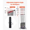 Volleyball Setter Training Equipment, Angle and Height Adjustable Volleyball Trainer, Portable Practice Net with Cart, Wheels, Carrying Bag