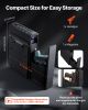 Gun Safe, Slider Handgun Gun Safe with Fingerprint/Password/Key, 3-Way Quick Access Firearm Case Box with Lighting for 1 Pistol & Magazine