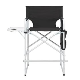 Silver White Iron Pipe Black Cloth Surface Plastic Sprayed Iron Round Pipe Director's Chair 103*60*499cm 120kg Without Carrying Bag (Option: defaulttitle)