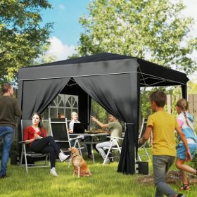 Up Canopy Tent With Sidewalls (Option: Black)
