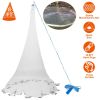 6ft/8ft Radius Fishing Cast Net Bait Trap Easy Throw Heavy Duty Hand Cast Net with Chain Sinker Bottom Spread