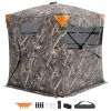 Hunting Blind, 270Ã‚Â° See Through Ground Blind, 2-3 Person Pop Up Deer Blind for Hunting with Carrying Bag, Portable Resilient Hunting Tent