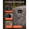 Hunting Blind, 270Ã‚Â° See Through Ground Blind, 2-3 Person Pop Up Deer Blind for Hunting with Carrying Bag, Portable Resilient Hunting Tent