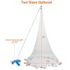 6ft/8ft Radius Fishing Cast Net Bait Trap Easy Throw Heavy Duty Hand Cast Net with Chain Sinker Bottom Spread