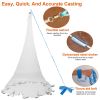 6ft/8ft Radius Fishing Cast Net Bait Trap Easy Throw Heavy Duty Hand Cast Net with Chain Sinker Bottom Spread