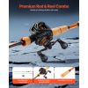 Rod and Fishing Reel Combo, IM7 Carbon Fiber Baitcasting Rod and Reel Combo, Bass Fishing Pole with 6+1 BB System, 7.0:1 Gear Ratio, Cork Handle