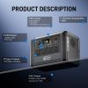 FF Flashfish 1200W Portable Power Station, 968Wh LiFePO4 High-capacity Solar Generator, Power Battery Backup With 4*AC Outputs And 6*USB Outputs