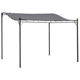 Durable 10x10 Steel Pergola, Wall-Mounted with Canopy for Patio Perfect for Homeowners, Gray (Option: Grey-1600x360x170 mm)